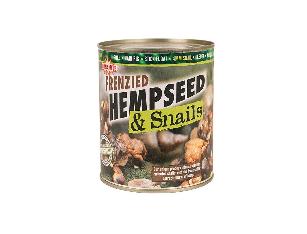Chènevis cuit et escargots Dynamite Baits _ Tin 700g. Integral Pêche