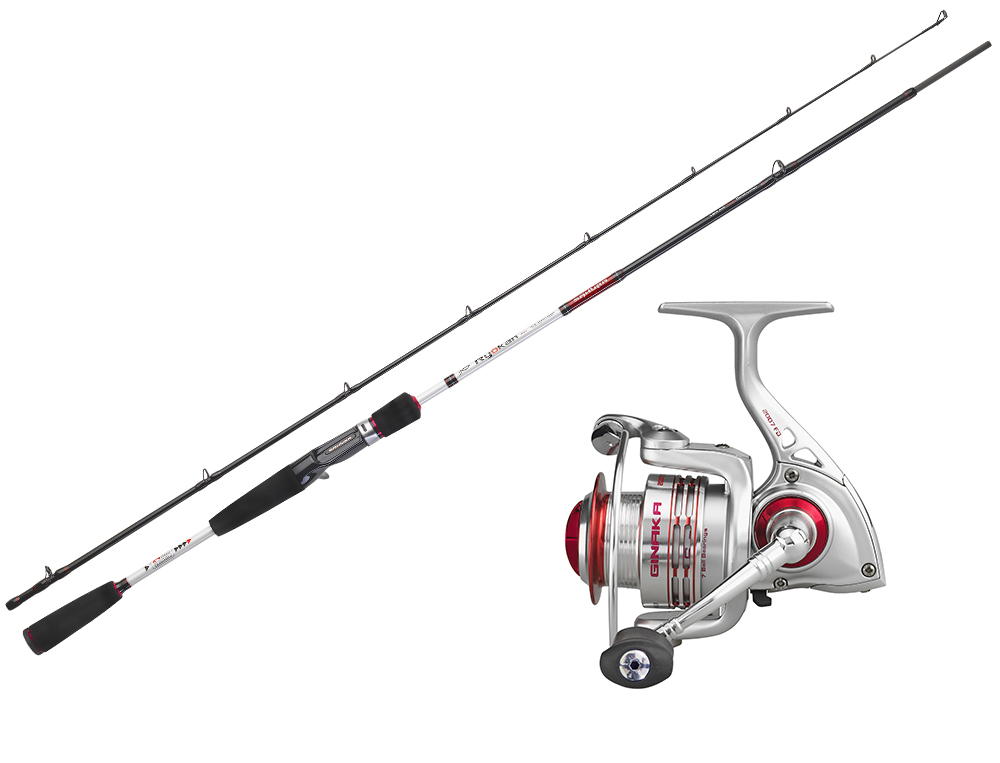 Kit Canne Et Moulinet SAKURA Salt Sniper 2m44 – 14/42g – Pour Leurres Souples Et Shads, Pêche En Mer – Puissance Medium, 2 Brins