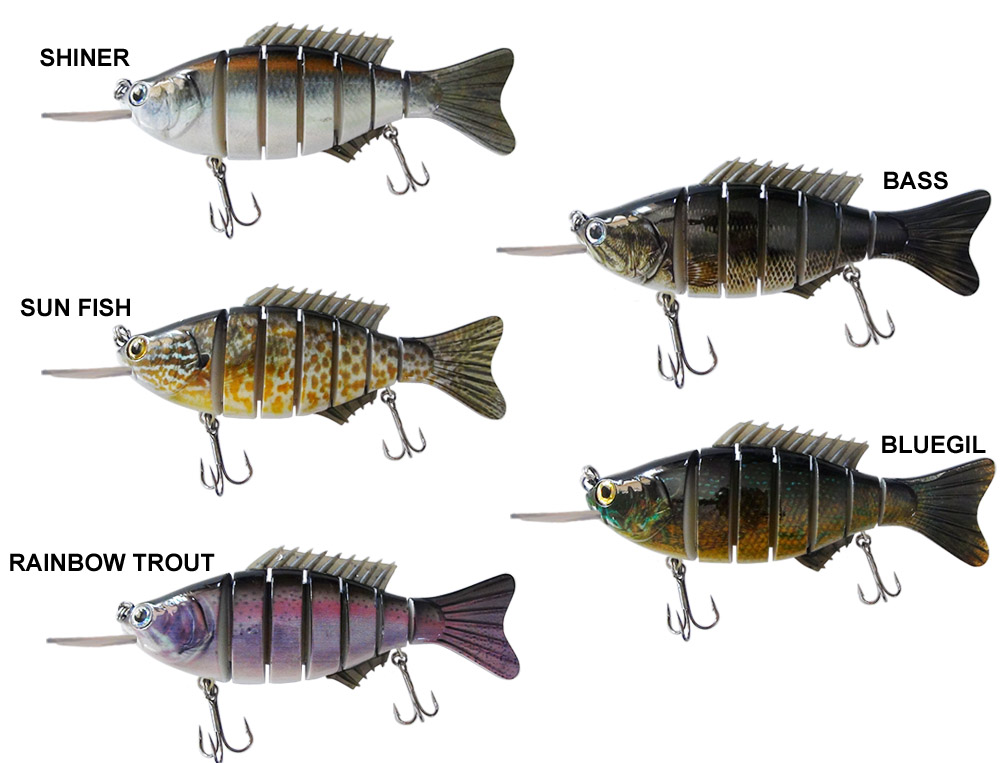 Leurre Pêche Poisson Nageur 9,5cm 14g - Bleu/tête Jaune, Sans Bavette, Profondeur 0-2,5m