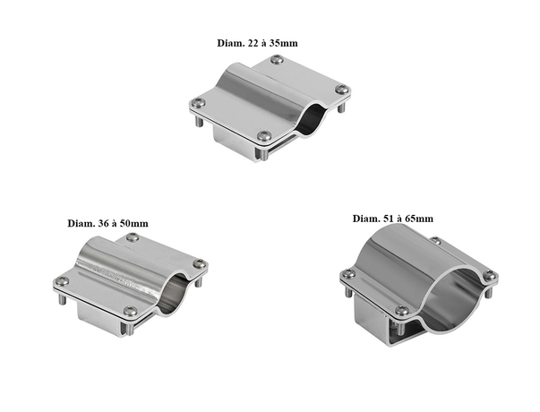 Bride de fixation simple Seanox pour porte canne Inox