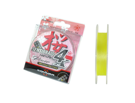 Tresse Sakura 4X Sensibraid 300 m. Jaune