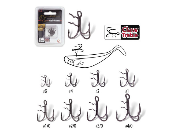 Hameçon Quantum Claw Treble Mat Finish