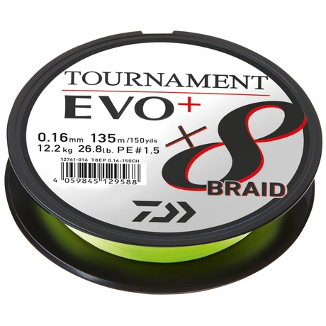 Tresse Daiwa Tournament 8 Braid EVO + vert 135m
