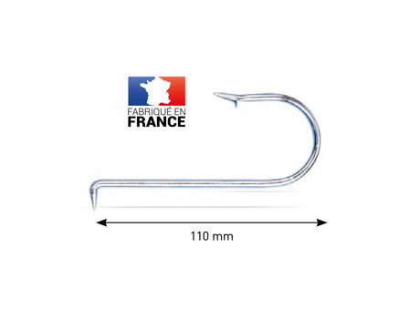 Crochet acier zingué Amiaud avec ardillon à ligaturer