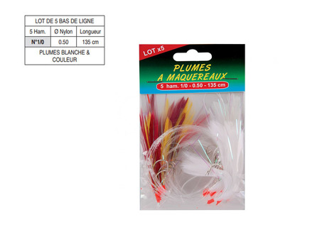 Bas de ligne Flashmer Plumes à maquereaux