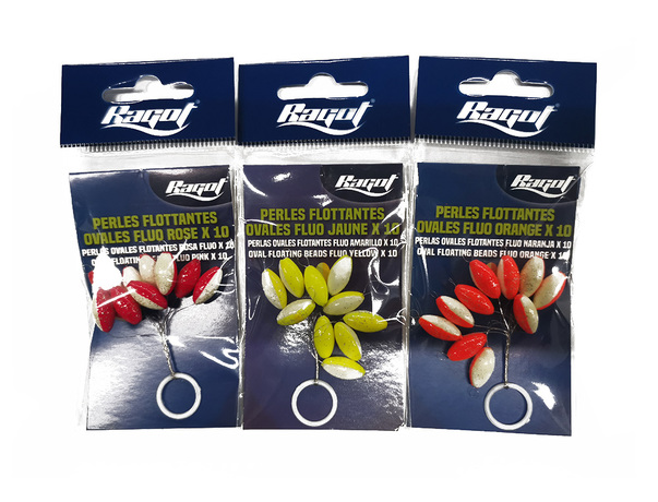 Perles ovales Ragot flottantes (x10)