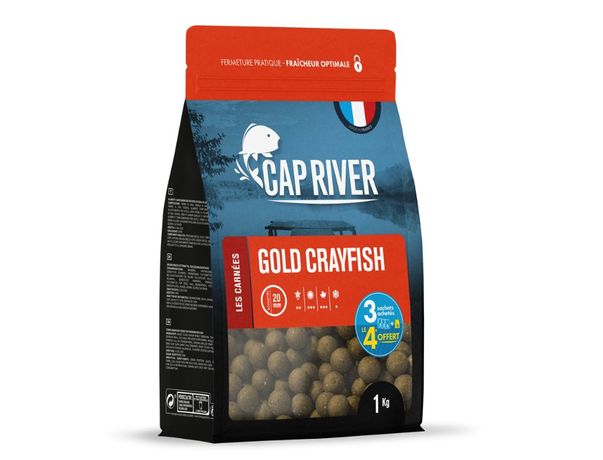 Bouillettes Cap River 1kg Gold Crayfish