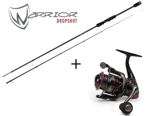 Ensemble Fox Rage Canne Warrior Dropshot 2.10m + moulinet Warrior 1000