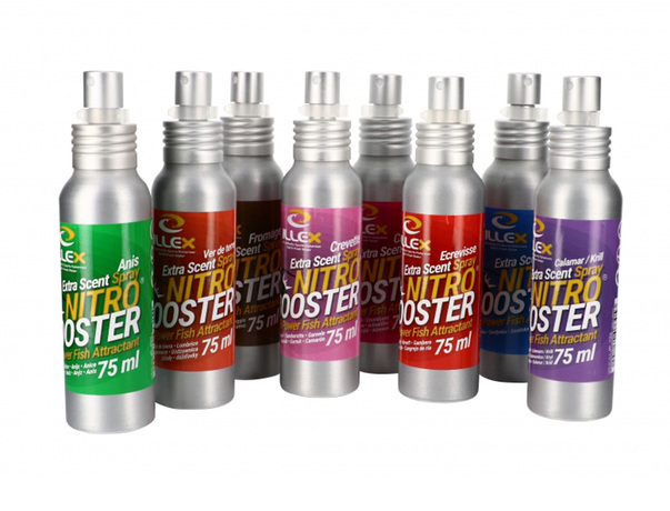 Constituée de nouvelles molécules attractives, la gamme des Nitro® BOOSTER vous permettra de marquer rapidement tous vos leurres. Déclinée en 8 parfums (dont le très apprécié arôme crustacé des Nitro® Shad), cette collection d\'attractants