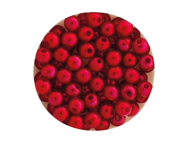 Perles rondes Daiwa rouge nacré