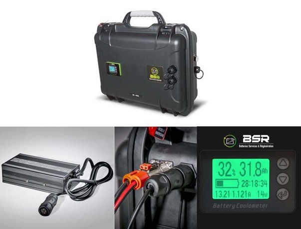 Valise lithium BSR LifePo4 Gen2 36 V 100 Ah + 2 Sorties sondeur 20Ah 13.8V