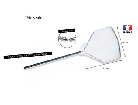 Tête rectangle Amiaud inox seule