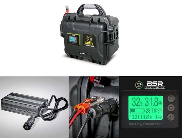 Valise lithium BSR LifePo4 Gen2 12 V 50 Ah + 1 Sortie sondeur 20Ah 13.8V