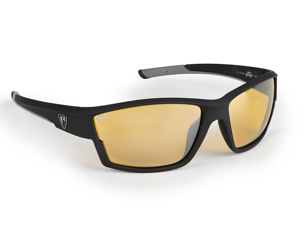 Lunettes polarisantes Fox Rage monture noire verres ambre chrome