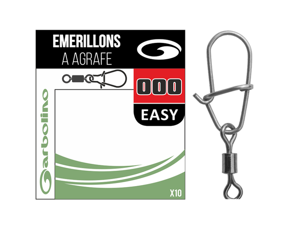 Micro émerillon rolling + agrafe easy Garbolino