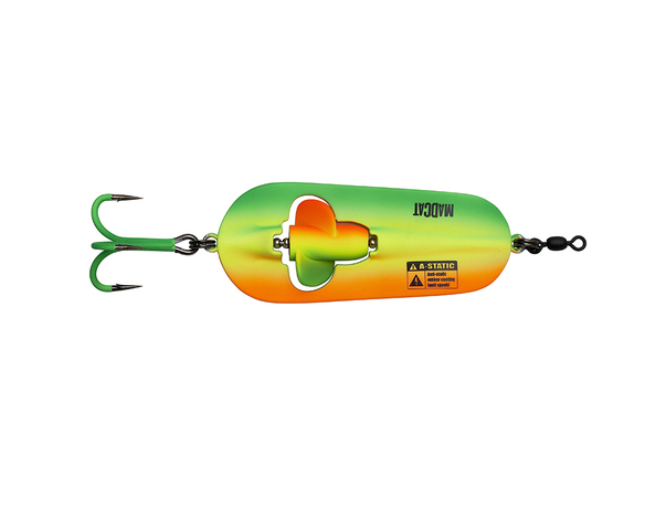 Cuiller ondulante Madcat A-Static Rattlin 110g Firetiger UV