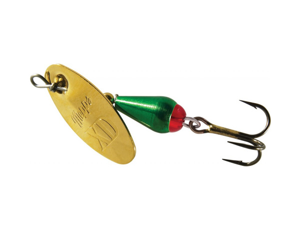 Cuiller Mepps XD Platinium Or vert n°2