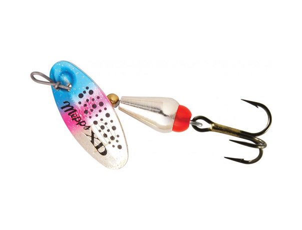 Cuiller Mepps XD Platinium Argent Rainbow n°2