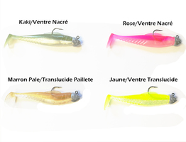 Leurre Souple Monté Powerline BJ Shad 8cm